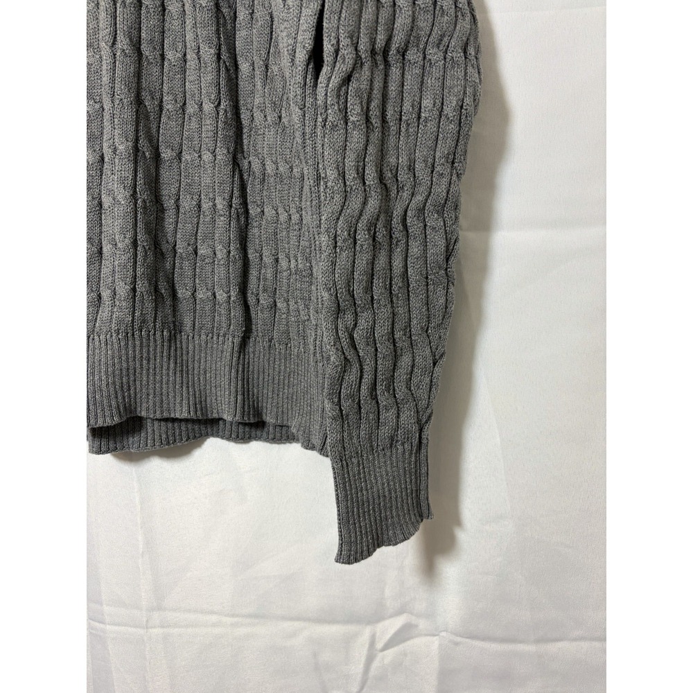 Daniel Cremieux Cotton Cable Knit  Sweater Men's Grey  Size‎ L Grandpa Core - Picture 2 of 12